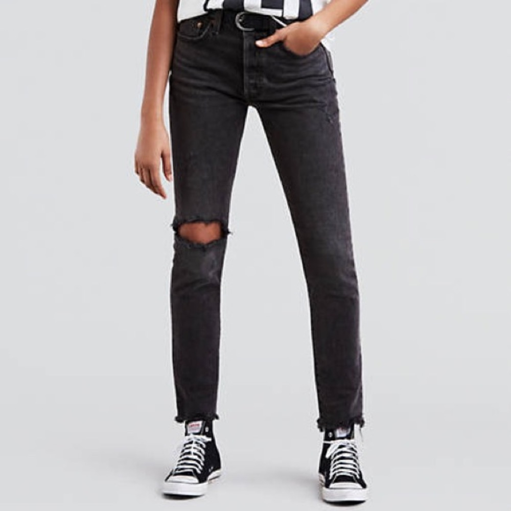 Levi’s 501 Skinny in Well Worn Black